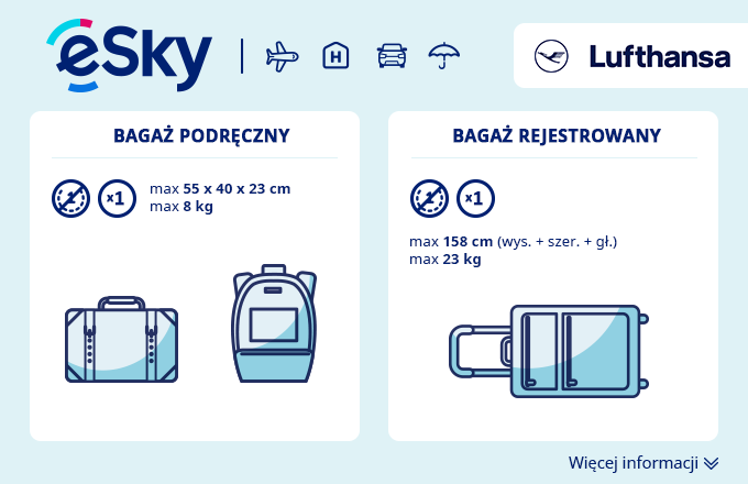 mekanisk Grøn baggrund Perseus Lufthansa - Bagaż podręczny i rejestrowany - Wymiary i waga - eSky.pl -  eSky.pl