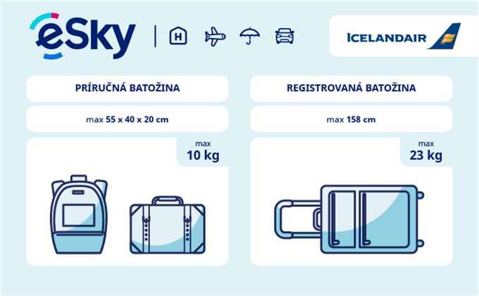 Batožina: rozmery a váhový limit - Icelandair