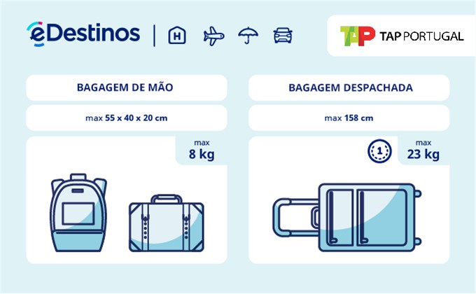 Bagagem: dimensões e peso - TAP Portugal