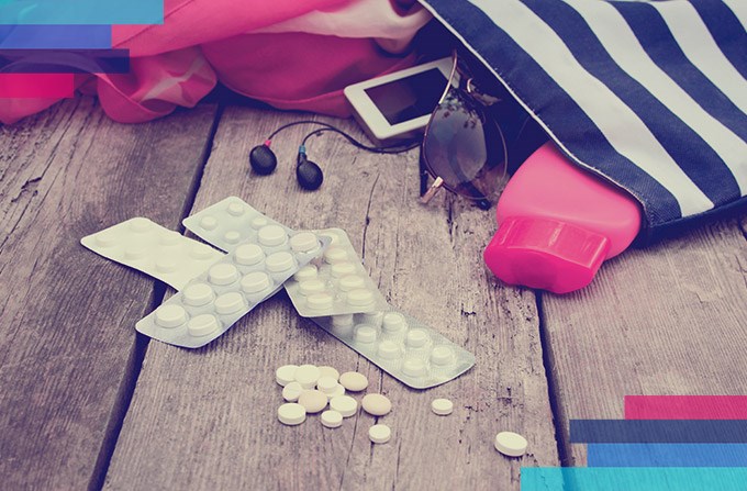 Medicines in hand luggage on a plane