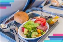 Refeições servidas no voo