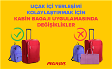 Pegasus Check-in Süreleri ve Kabin Bagajı Kuralları Değişiklikleri